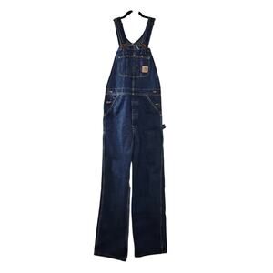 CARHARTT Loose Fit Washed Denim Bib Overalls, Size 30/34